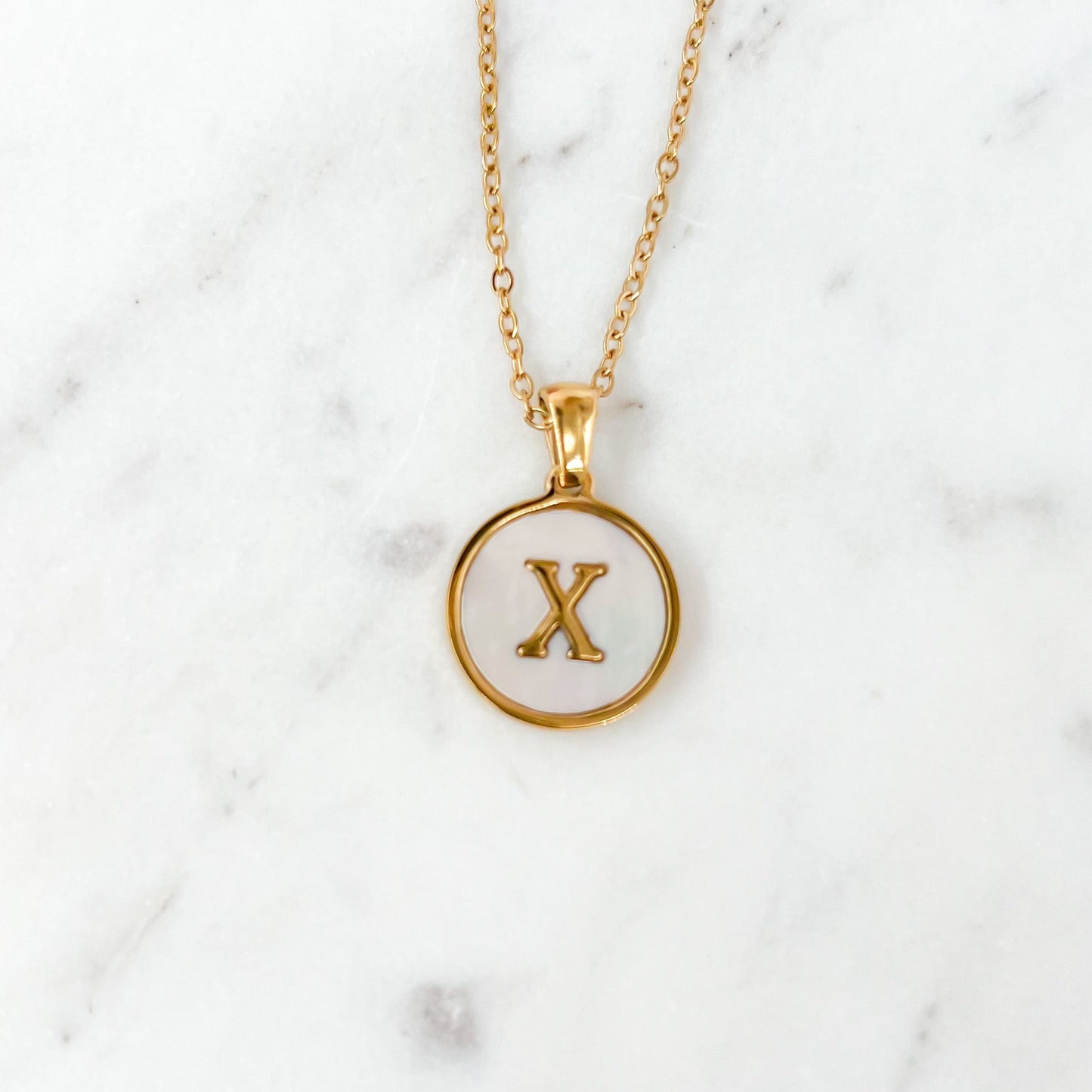 *Gold Coated Titanium Steel Letter Necklaces *