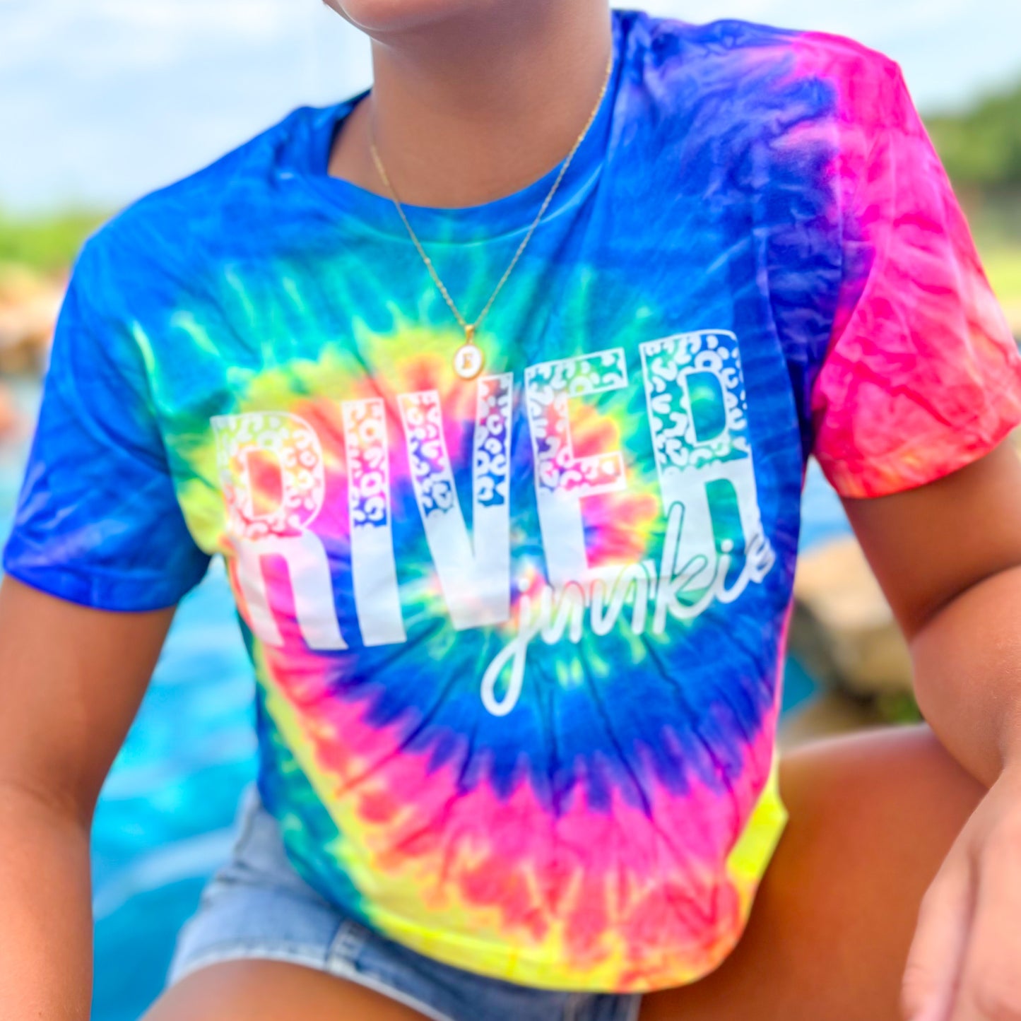 River Junkie Tye Dye Crop Top