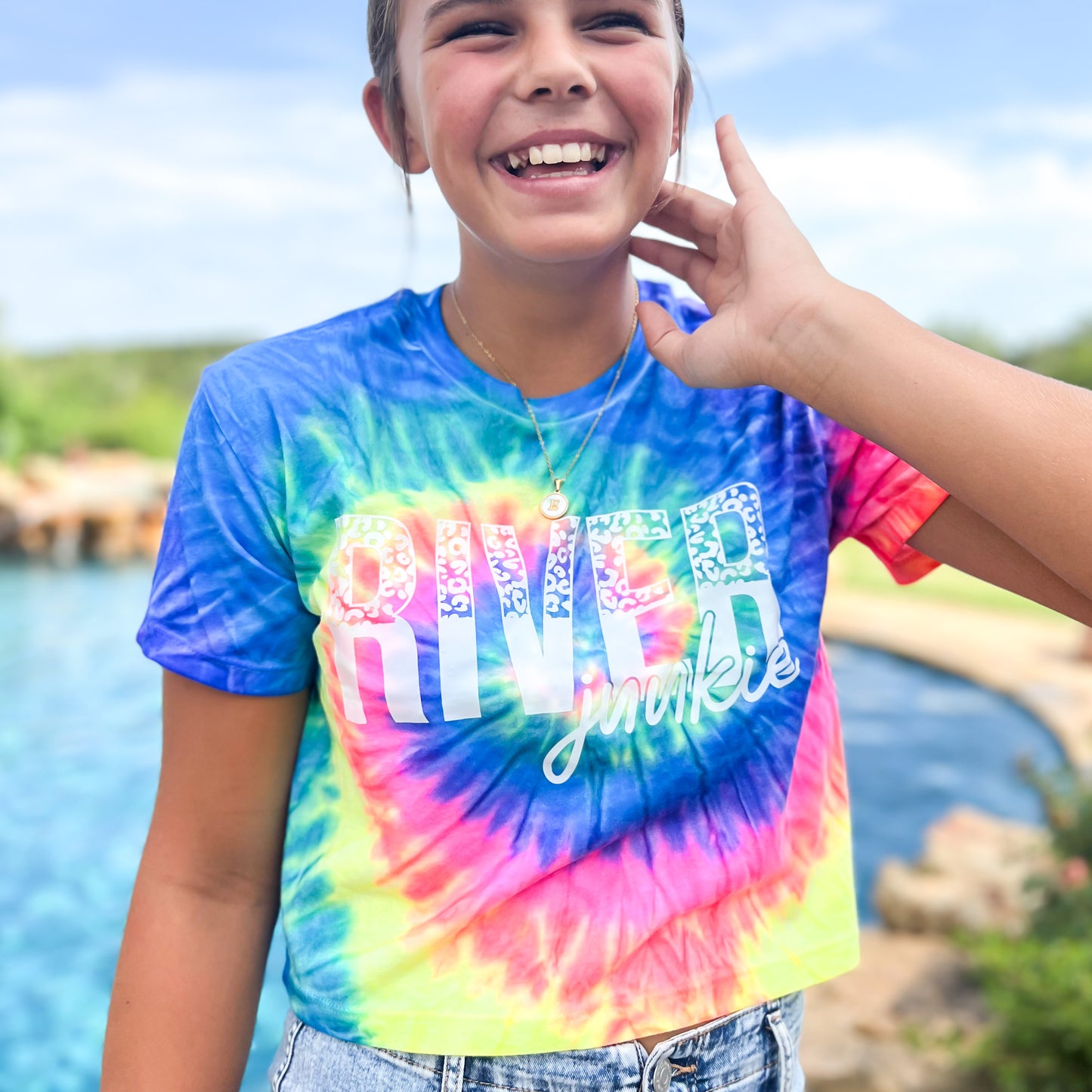 River Junkie Tye Dye Crop Top