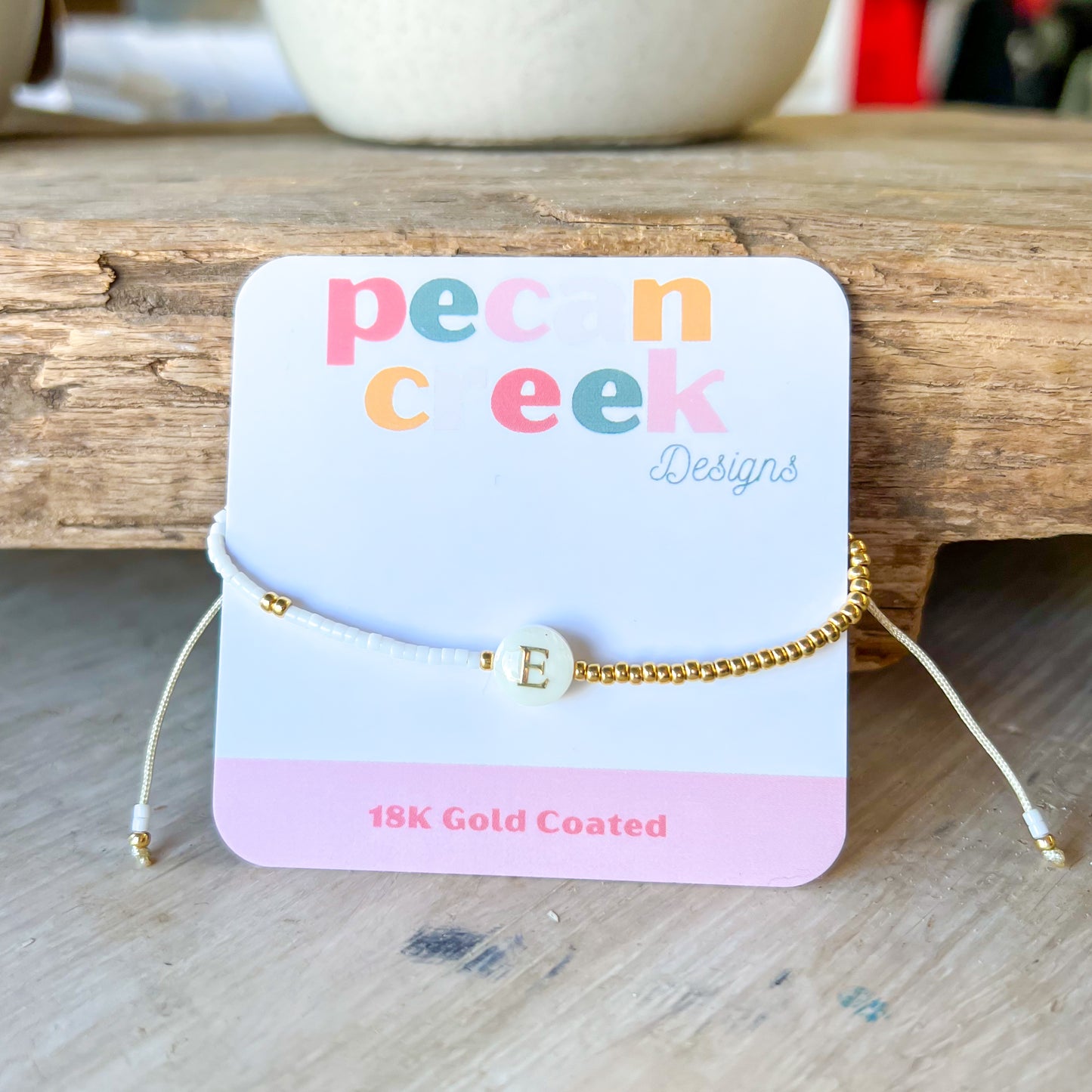 18K Gold Coated Letter Necklace with free matching bracelet