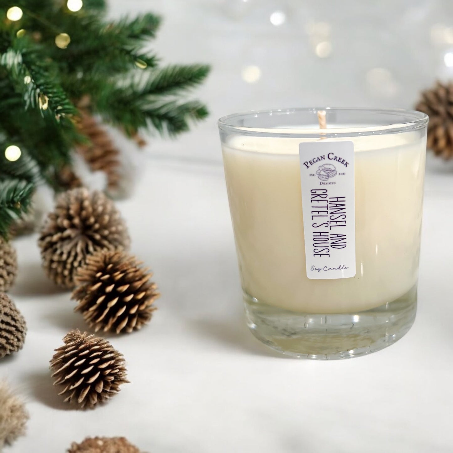 Single Christmas Whiskey Glass Candle