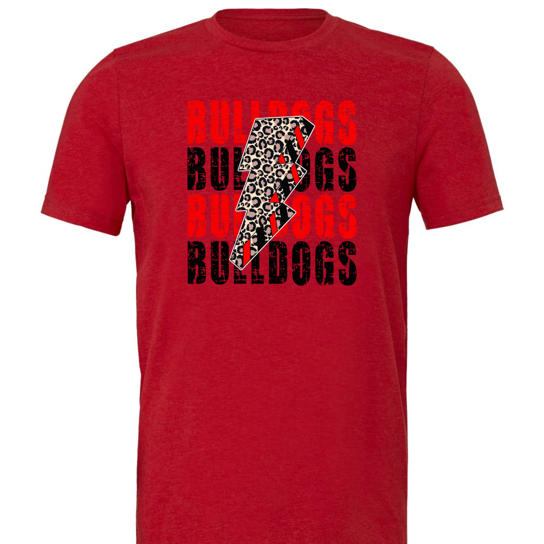 Bulldog Lightning Bolt Unisex Graphic Tee