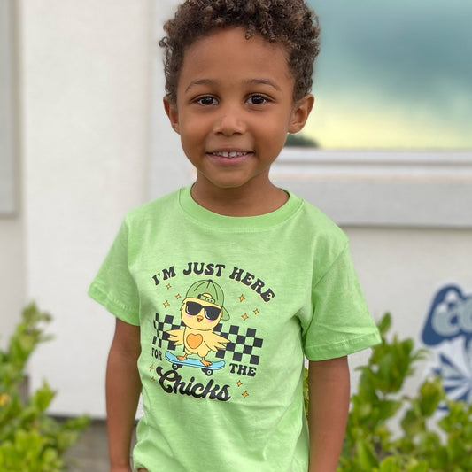 I'm Just here for the chicks Toddler tshirt