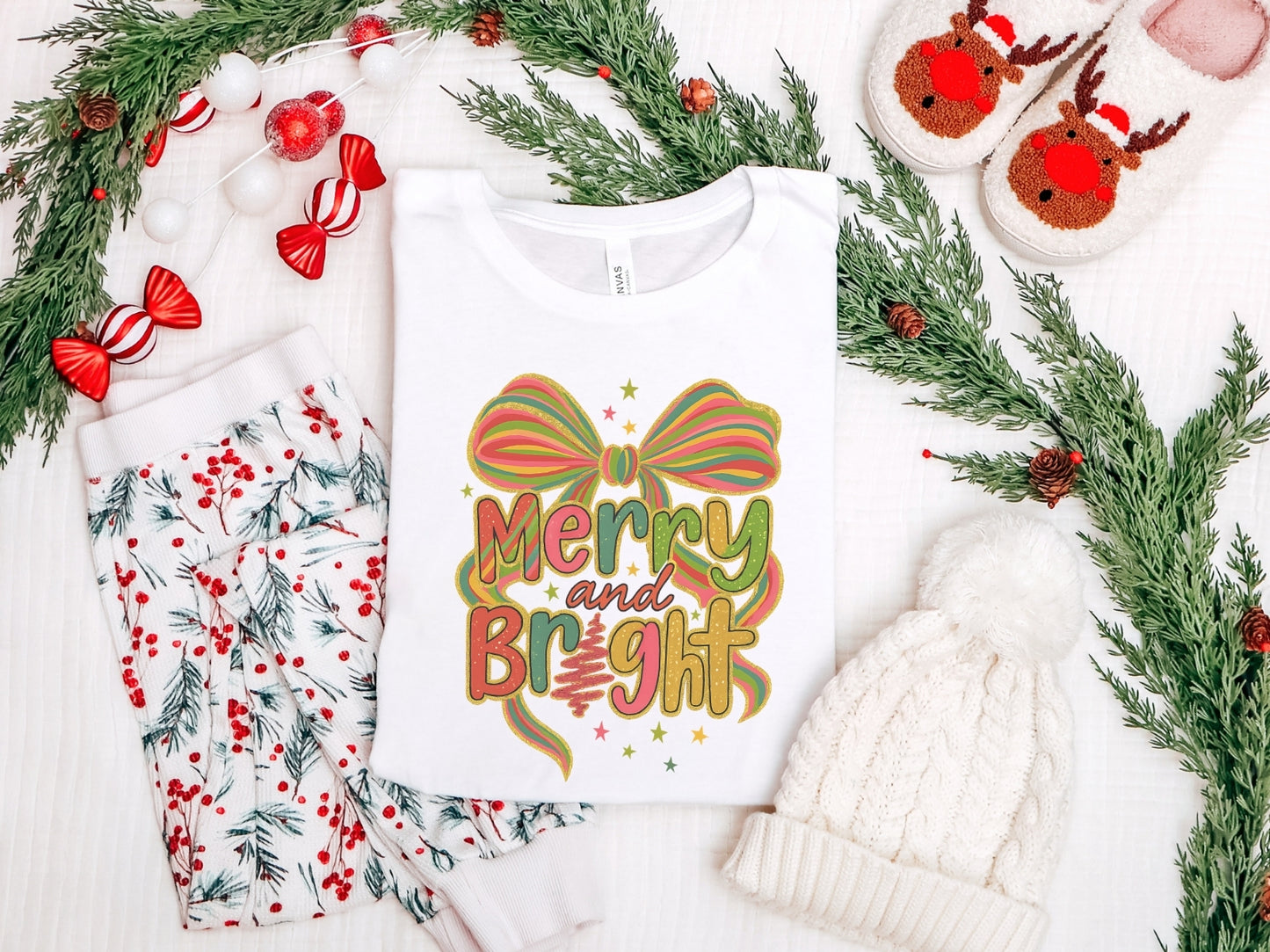 Merry & Bright Coquette Tee