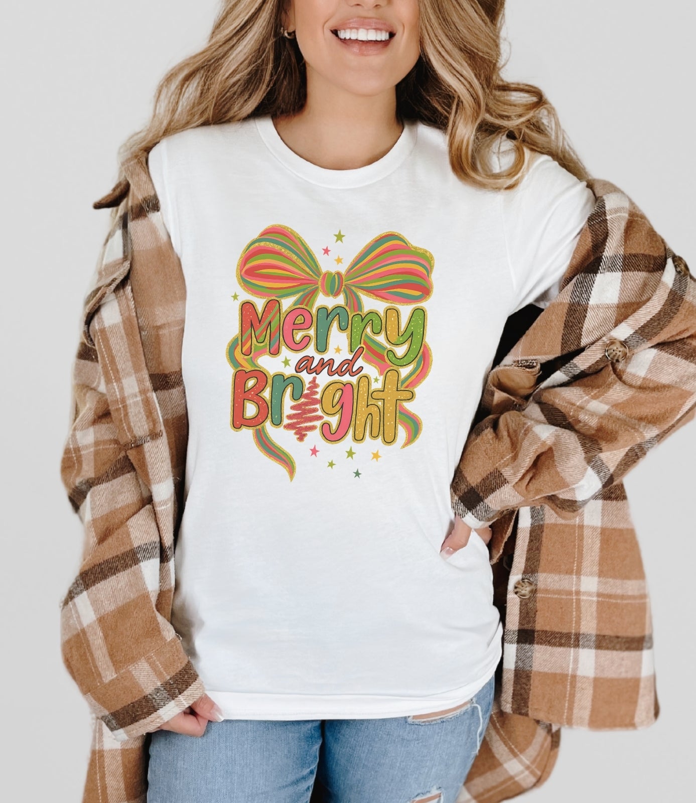 Merry & Bright Coquette Tee