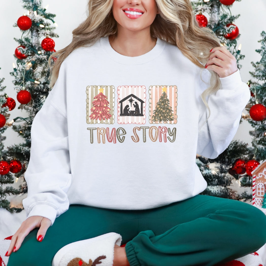 True Story Nativity Christmas Sweatshirt