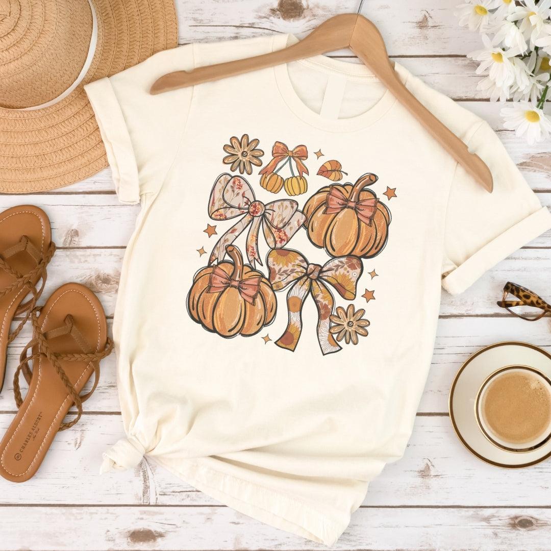 Pumpkins & Bows Fall Tee