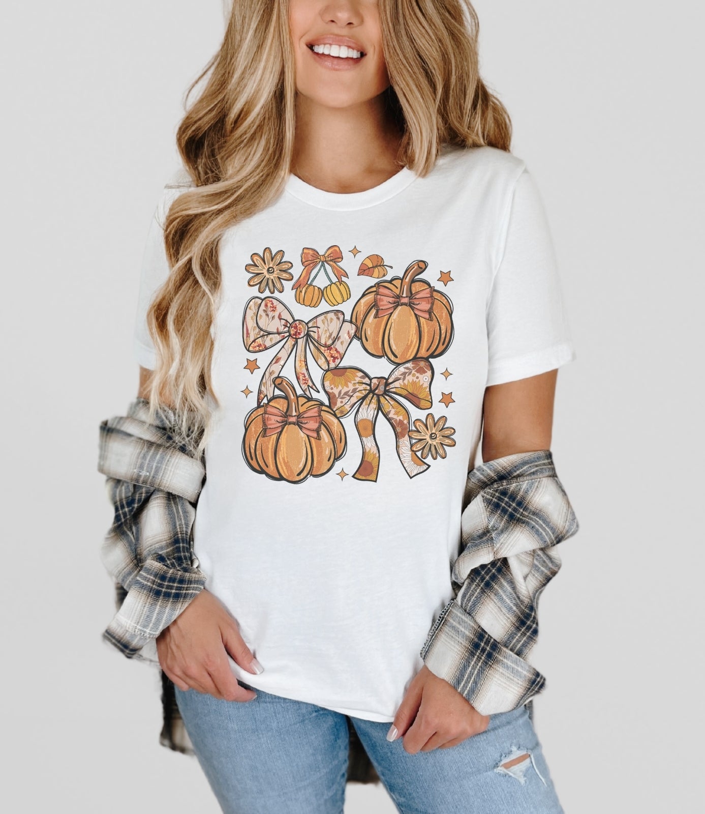 Pumpkins & Bows Fall Tee