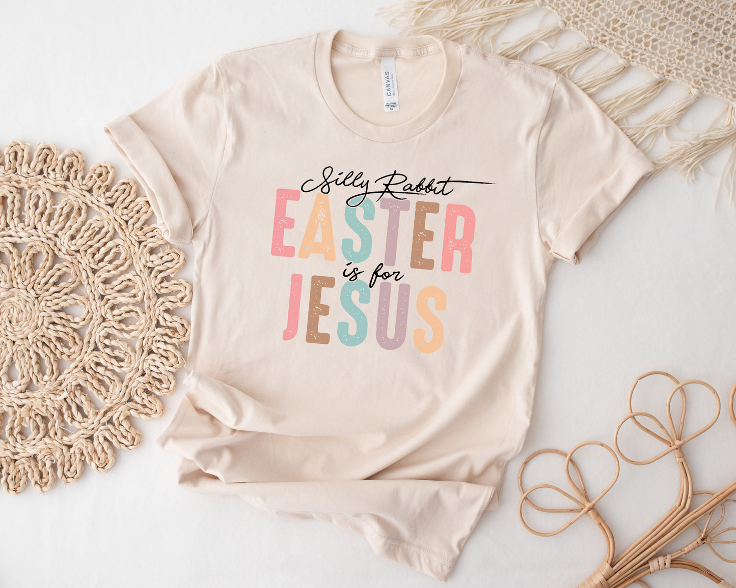 Silly Rabbit Easter is for Jesus Women's Graphic Tshirt