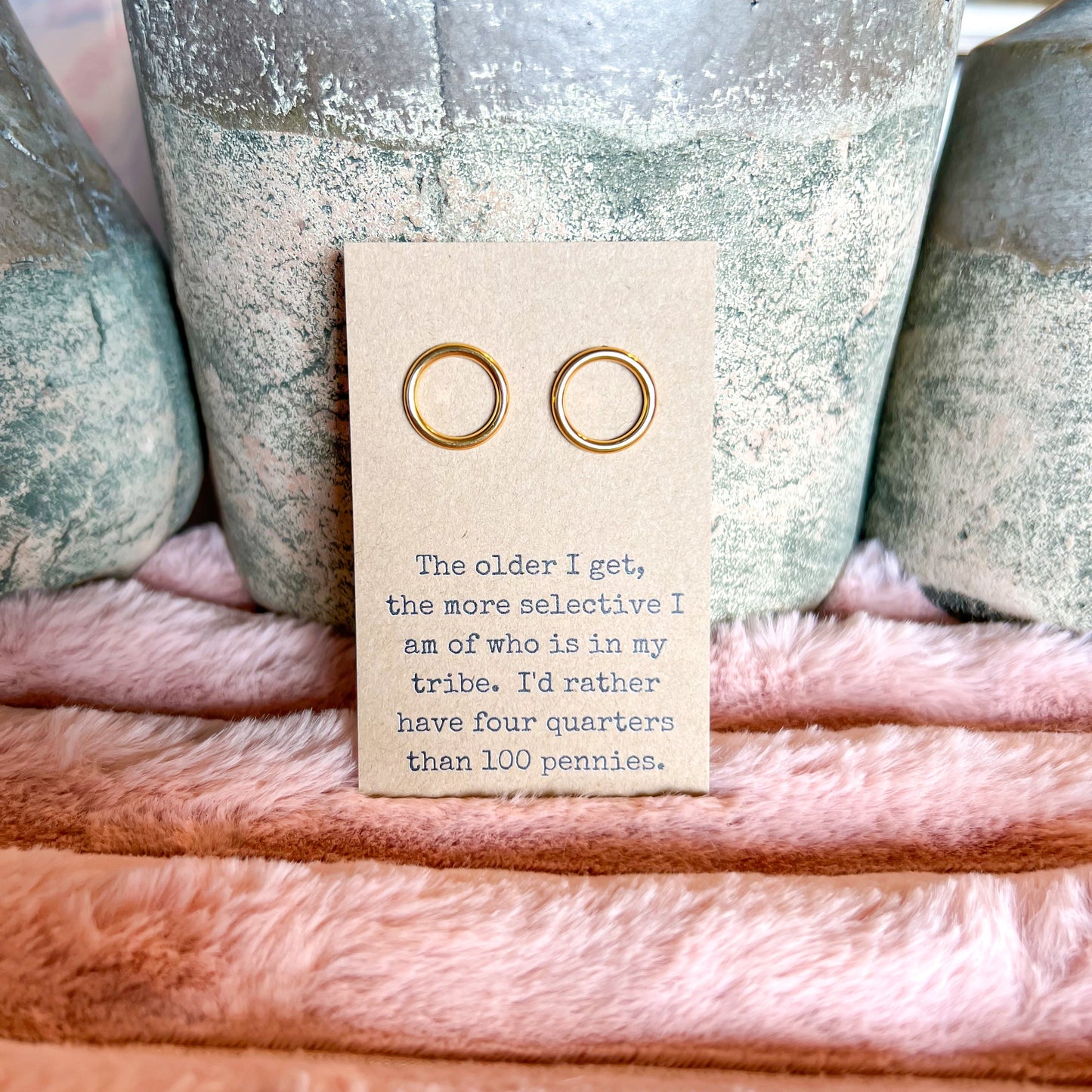 18K GOLD Coated Circle Earrings My Circle is Small