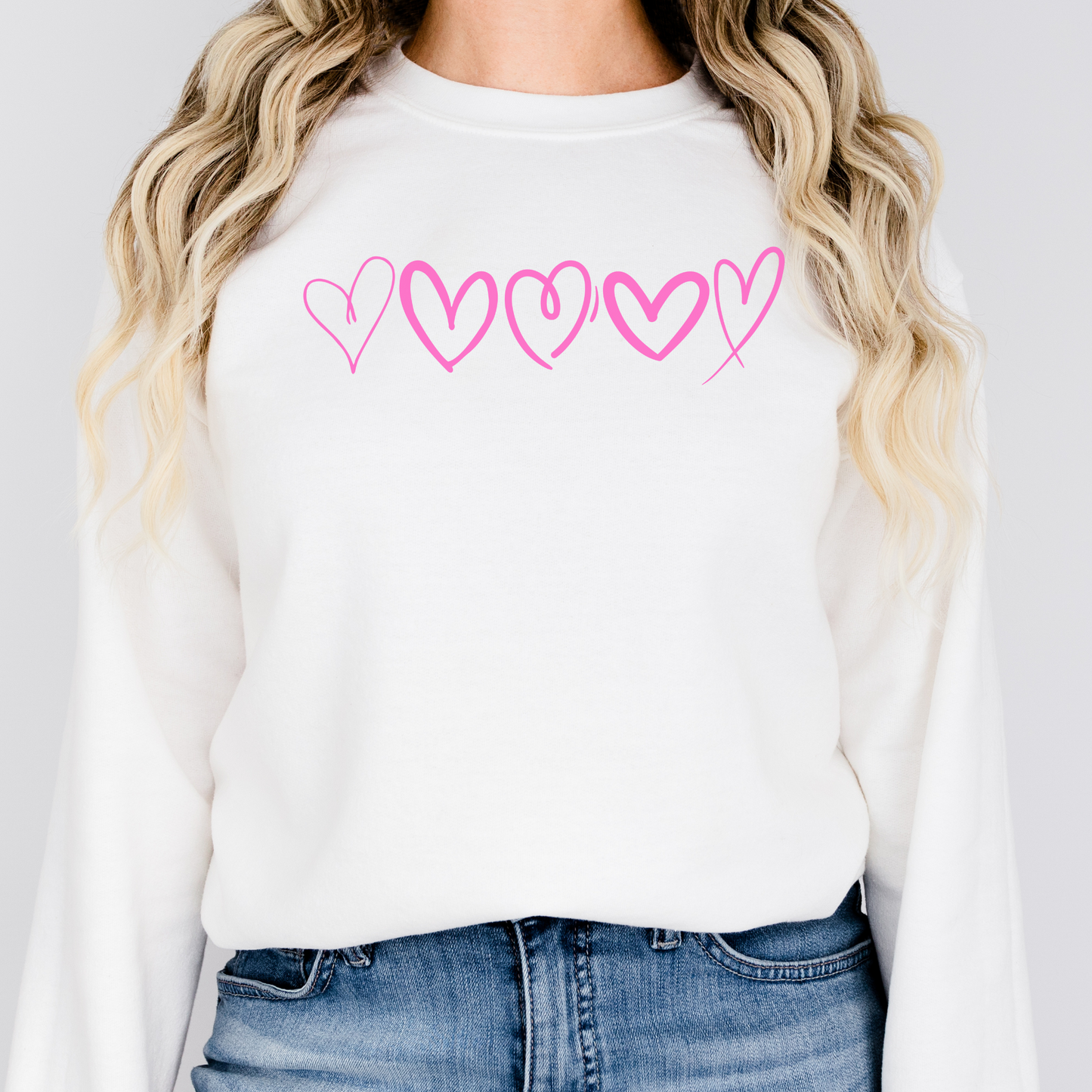 Pink Hearts Sweatshirt