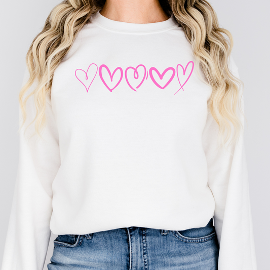 Pink Hearts Sweatshirt