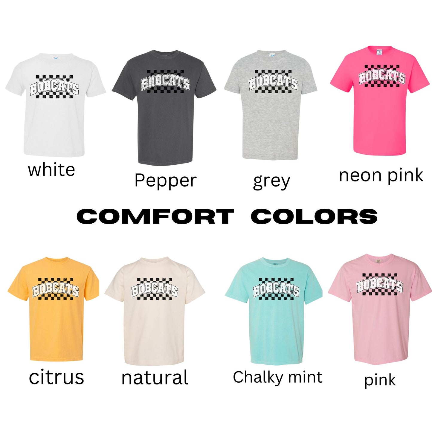 Bobcats with Checkered Background Tshirt