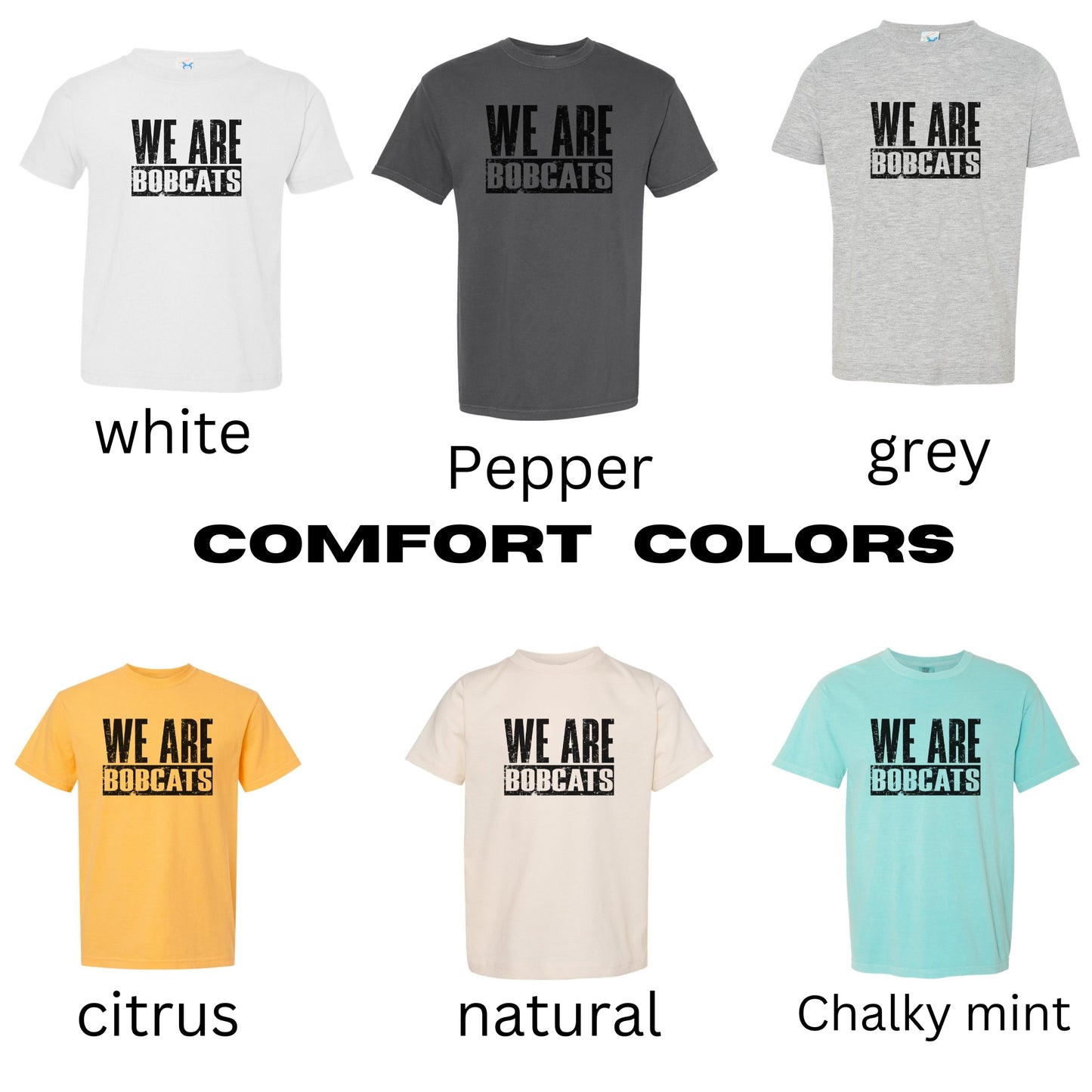 We Are Bobcats Minimalist Distressed Shirt