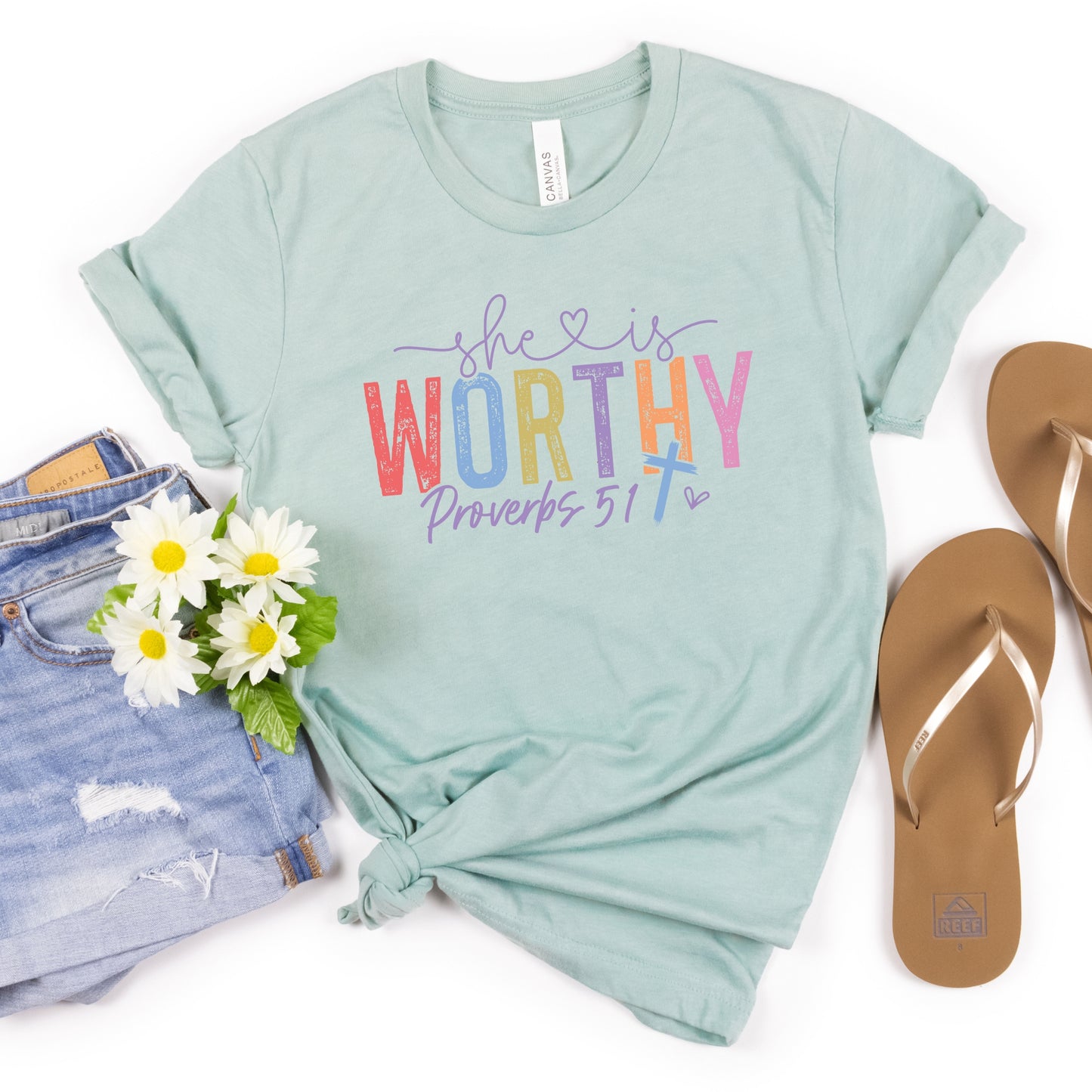 She Is Worthy Religious Tshirt