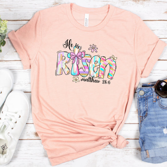 He is Risen Pastel Easter Tshirt