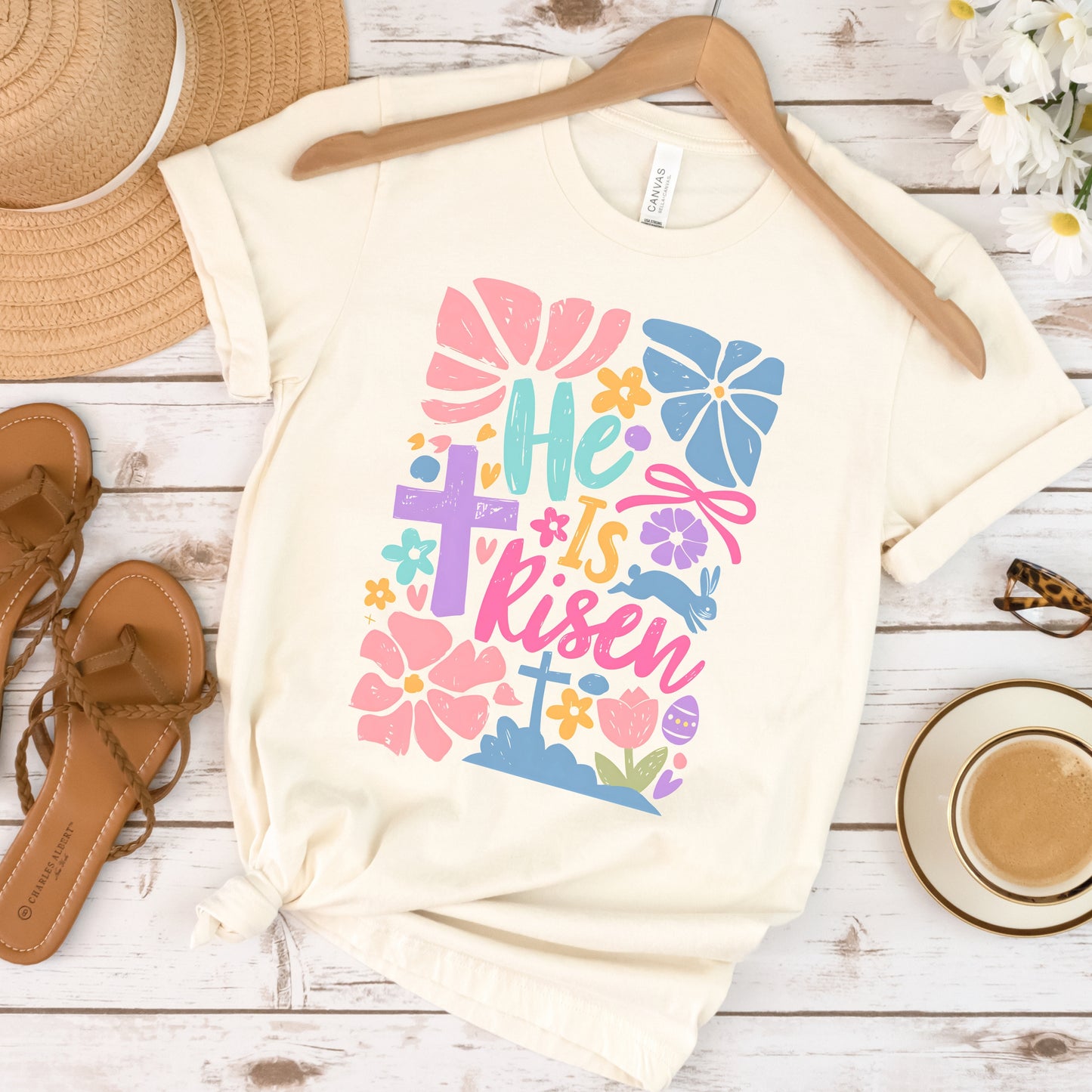 He is Risen Easter Women's Graphic Tee