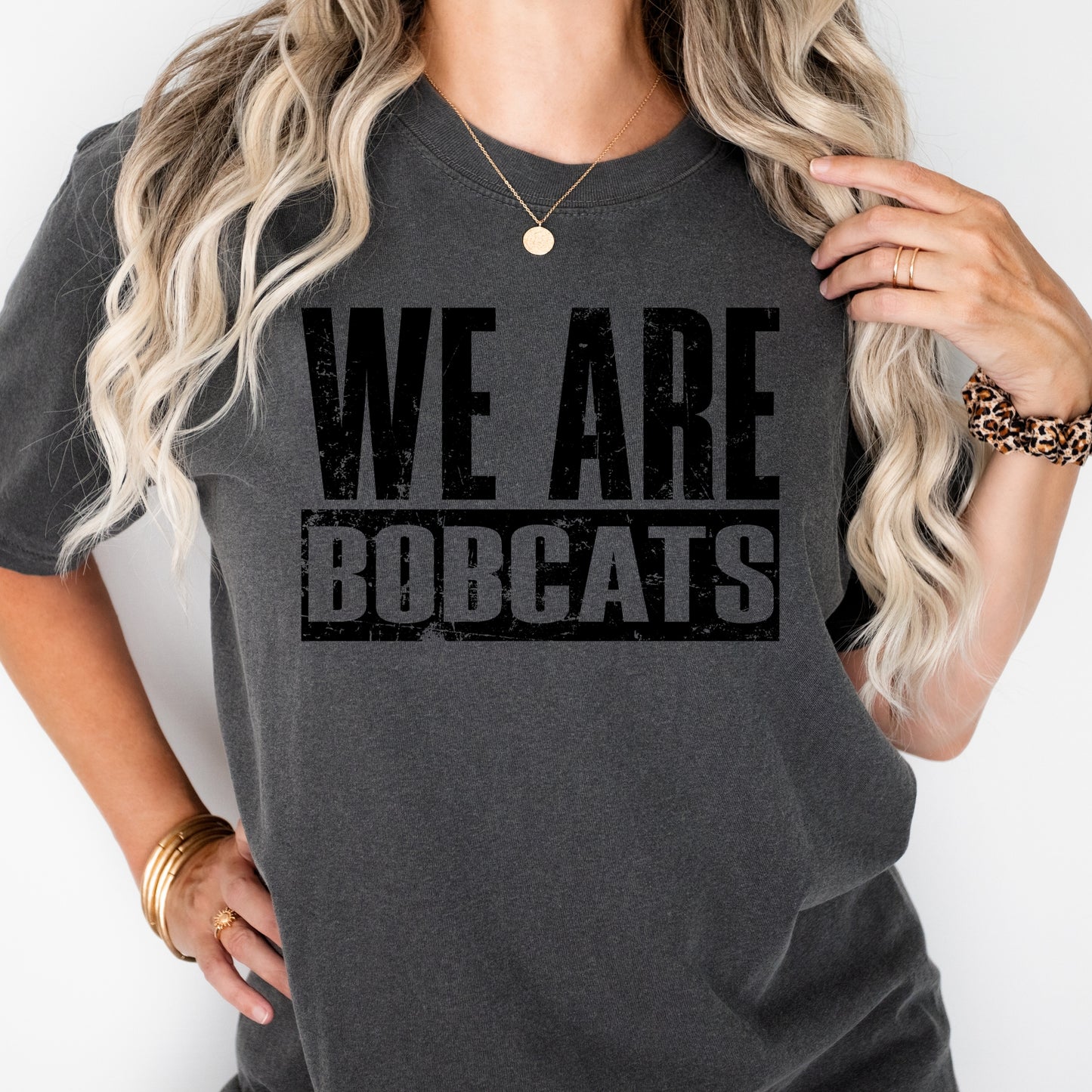 We Are Bobcats Minimalist Distressed Shirt