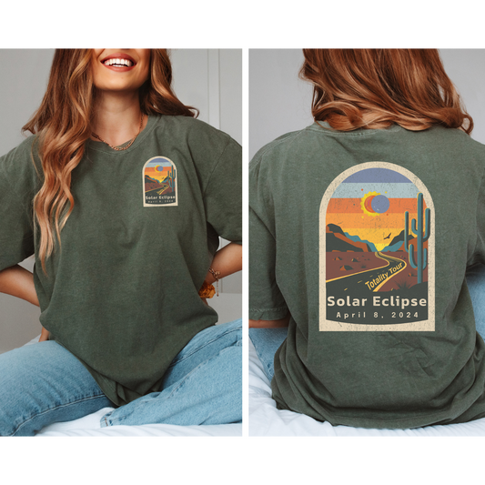 Totality Tour Solar Eclipse Graphic Tshirt April 8, 2024