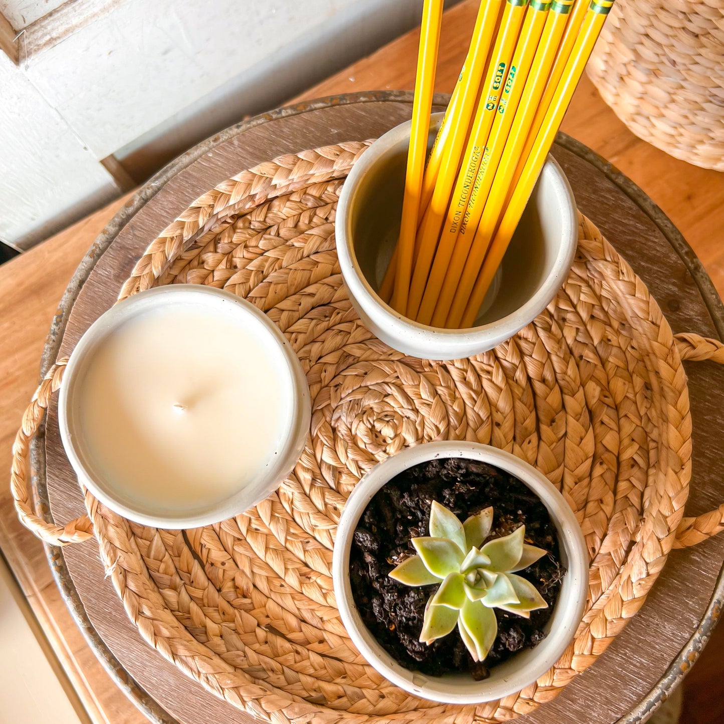 FALL Candles 12 ounce concrete hand-poured soy wax candle