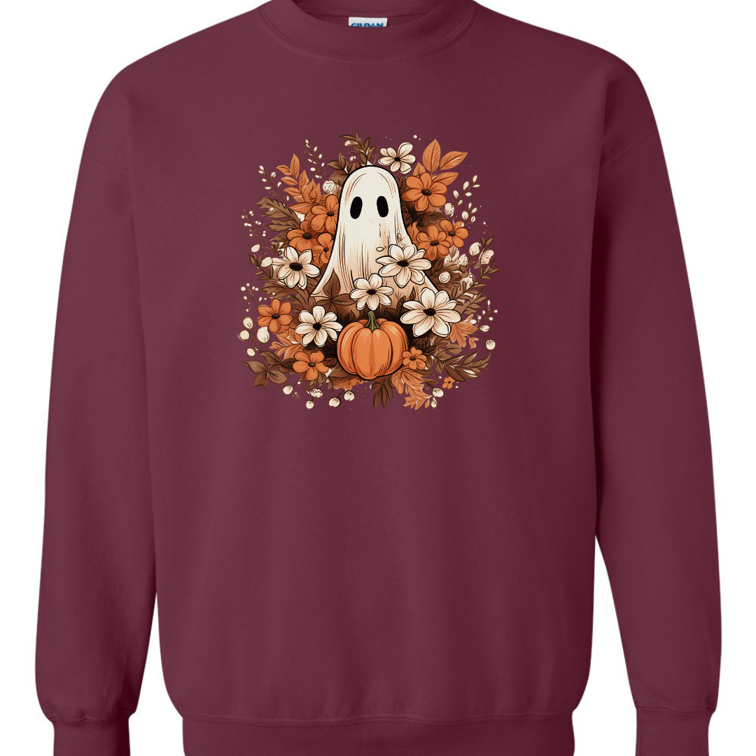 Ghost Floral Fall Sweatshirt