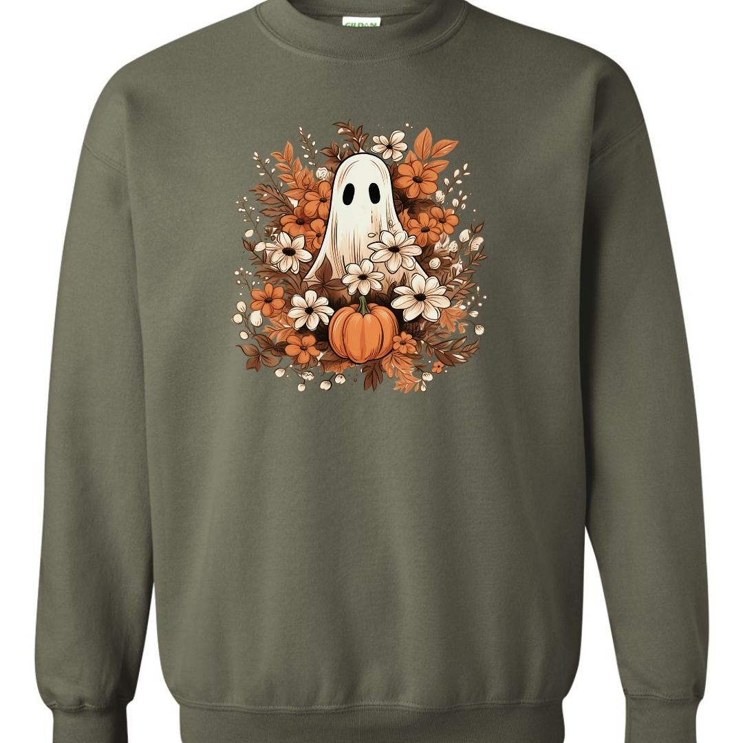 Ghost Floral Fall Sweatshirt