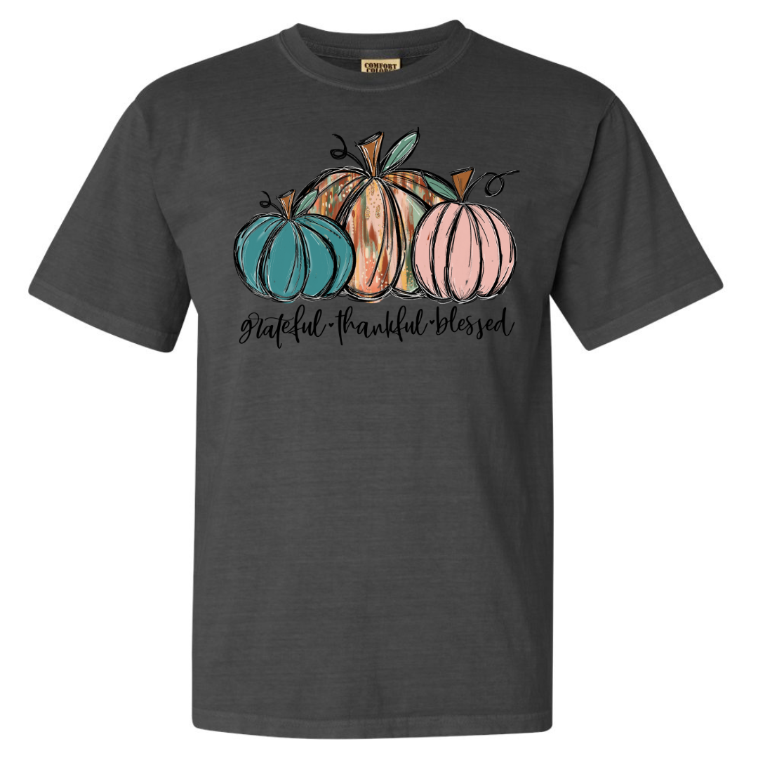 Three Painted Pumpkins Fall Tshirt