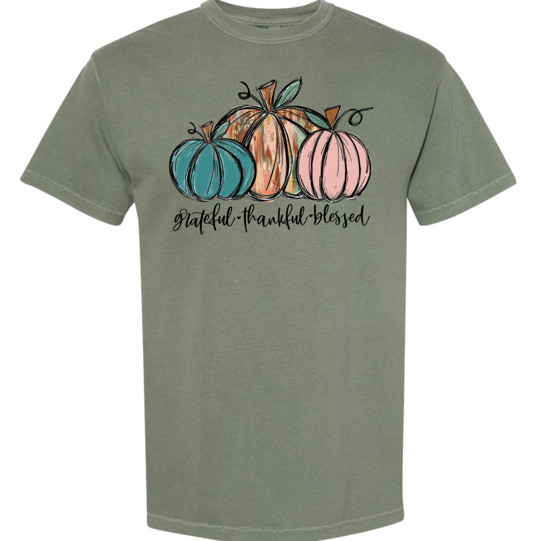 Three Painted Pumpkins Fall Tshirt