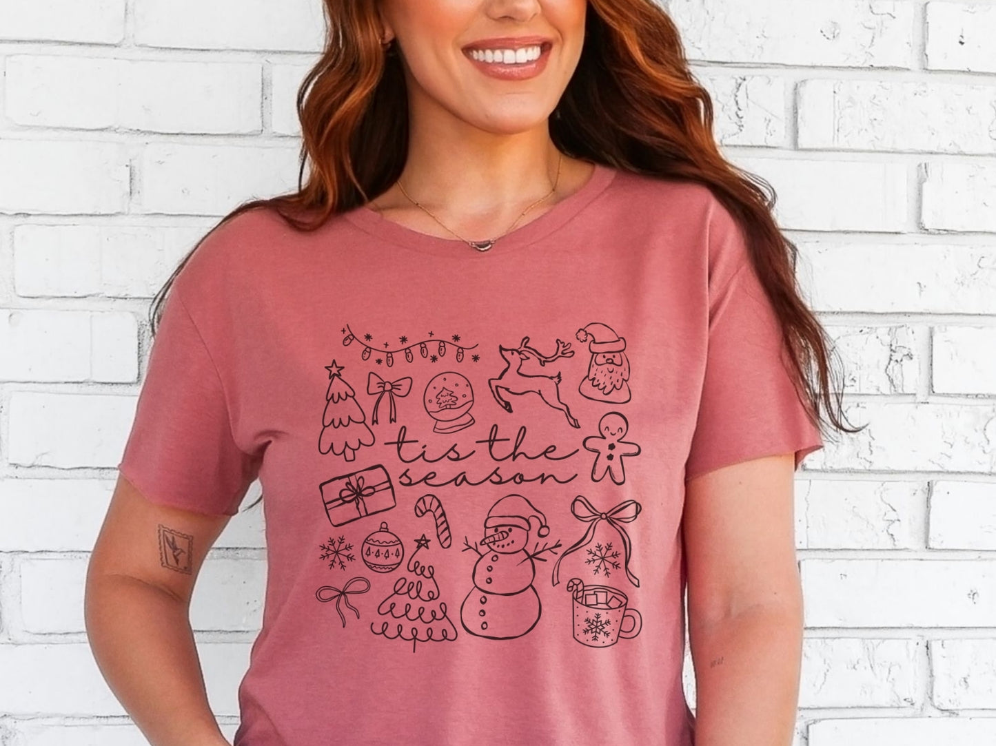 Tis the Season Doodle Christmas T-Shirt