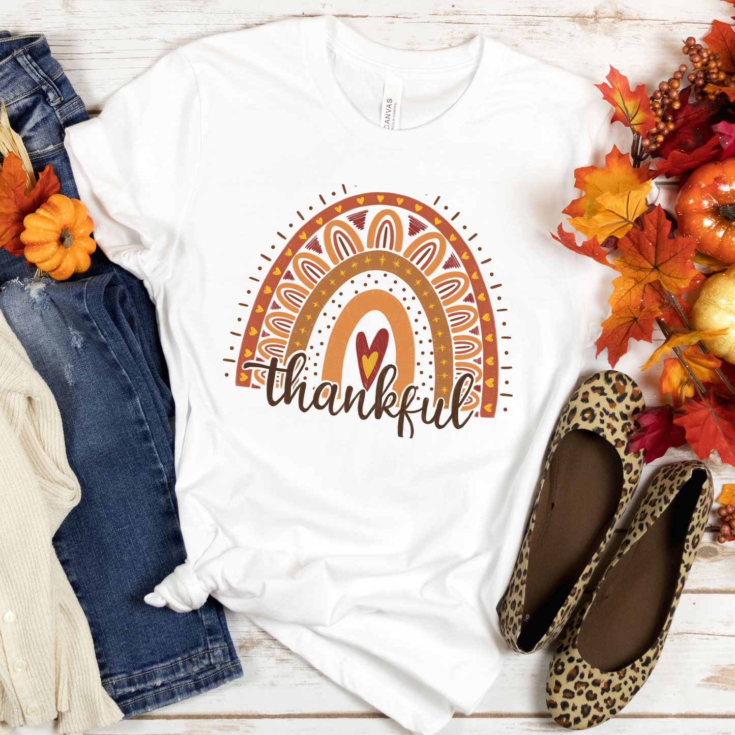 Thankful Rainbow Fall Tshirt