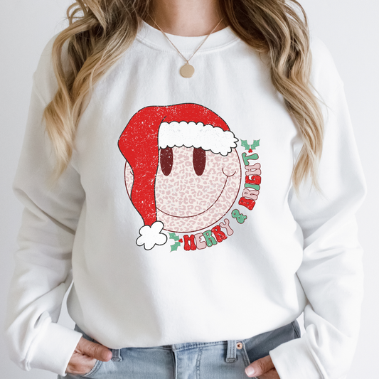 Smiley Face Christmas Women's Sweatshirt