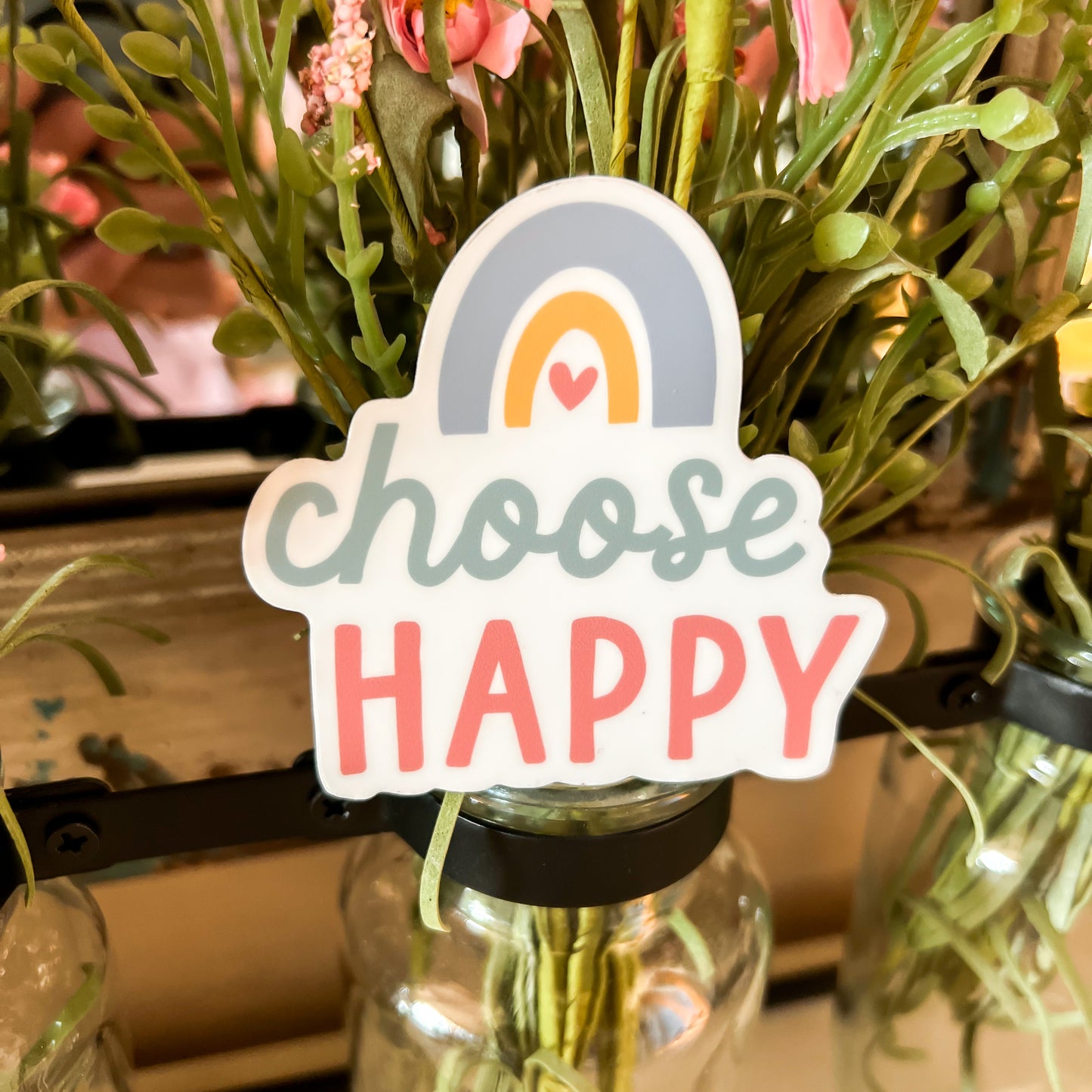 Choose Happy Vinyl Sticker