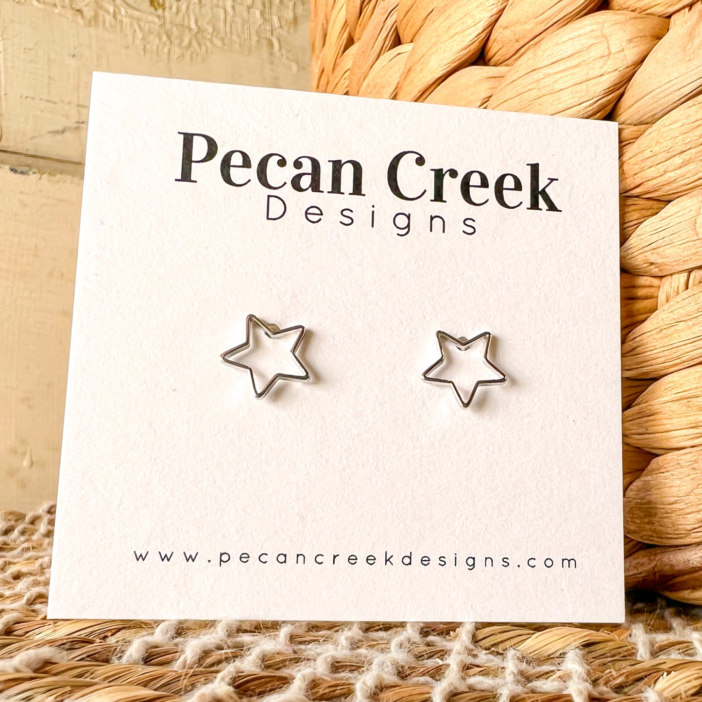 Copy of Honeycomb shaped silver Earrings