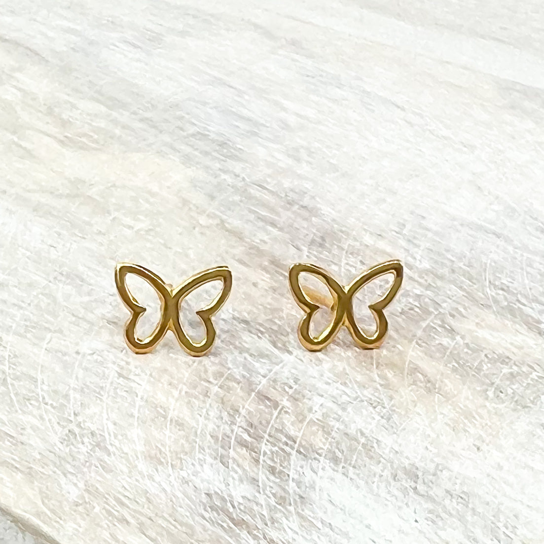 sterling silver gold butterfly earrings