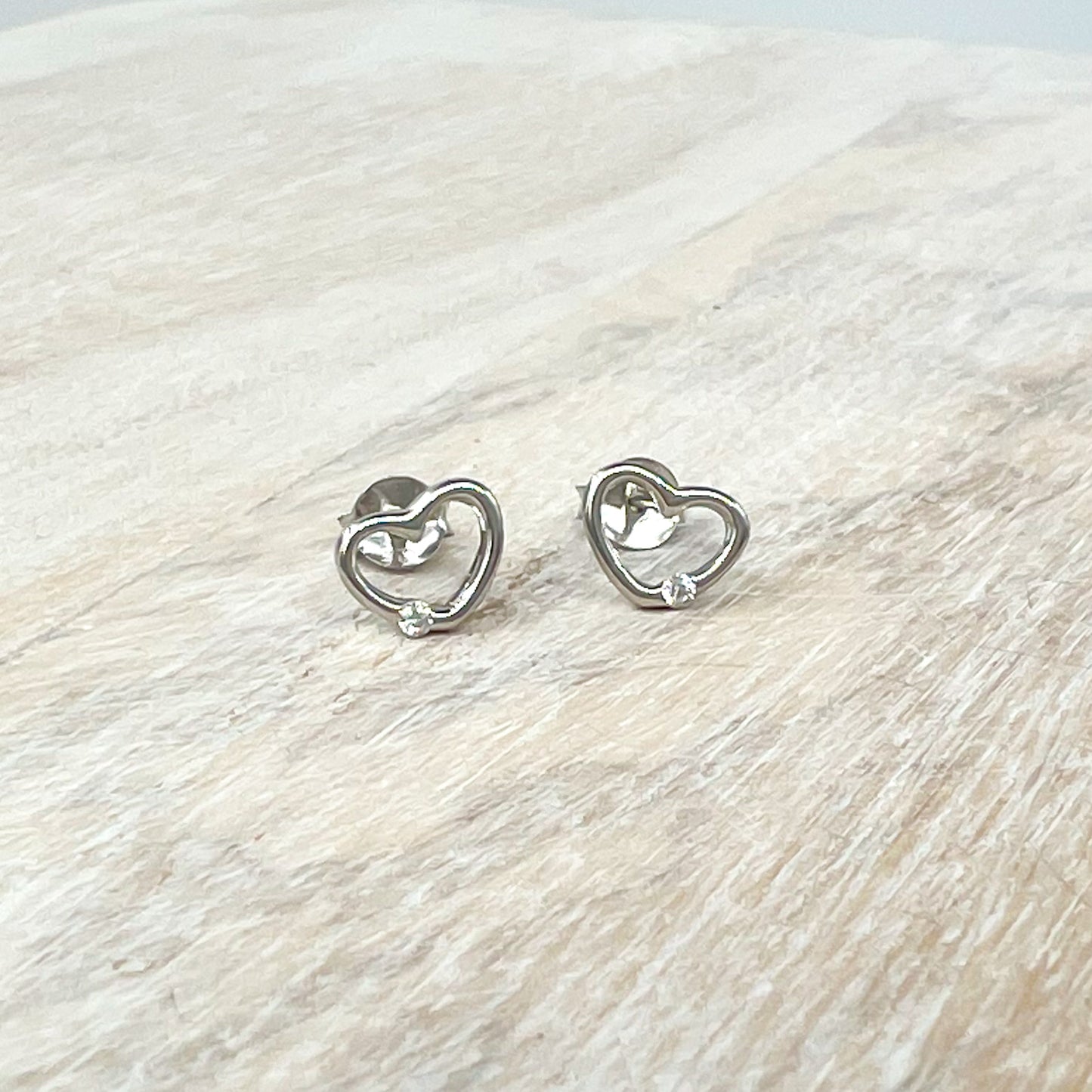Heart Rhinestone Earrings