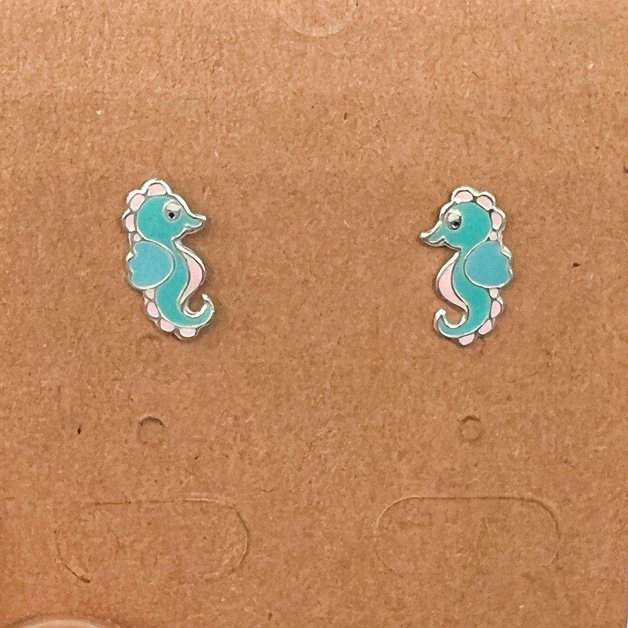 seahorse sterling silver earrings
