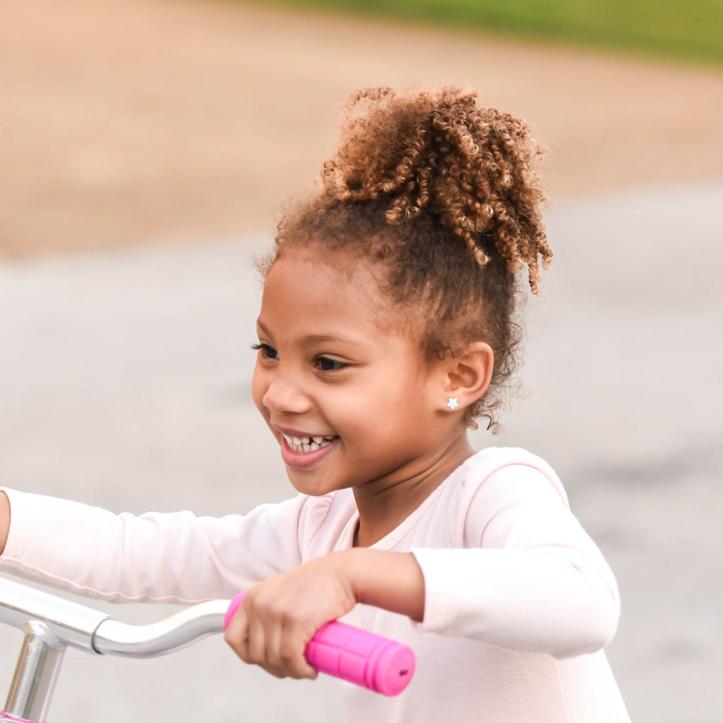 Teal Flower Earrings