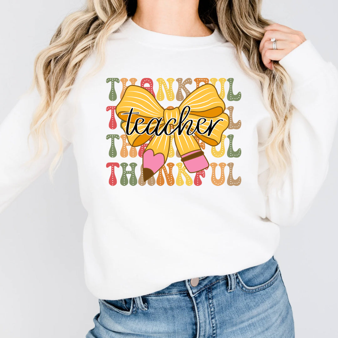 Thankful teacher pencil sweatshirt