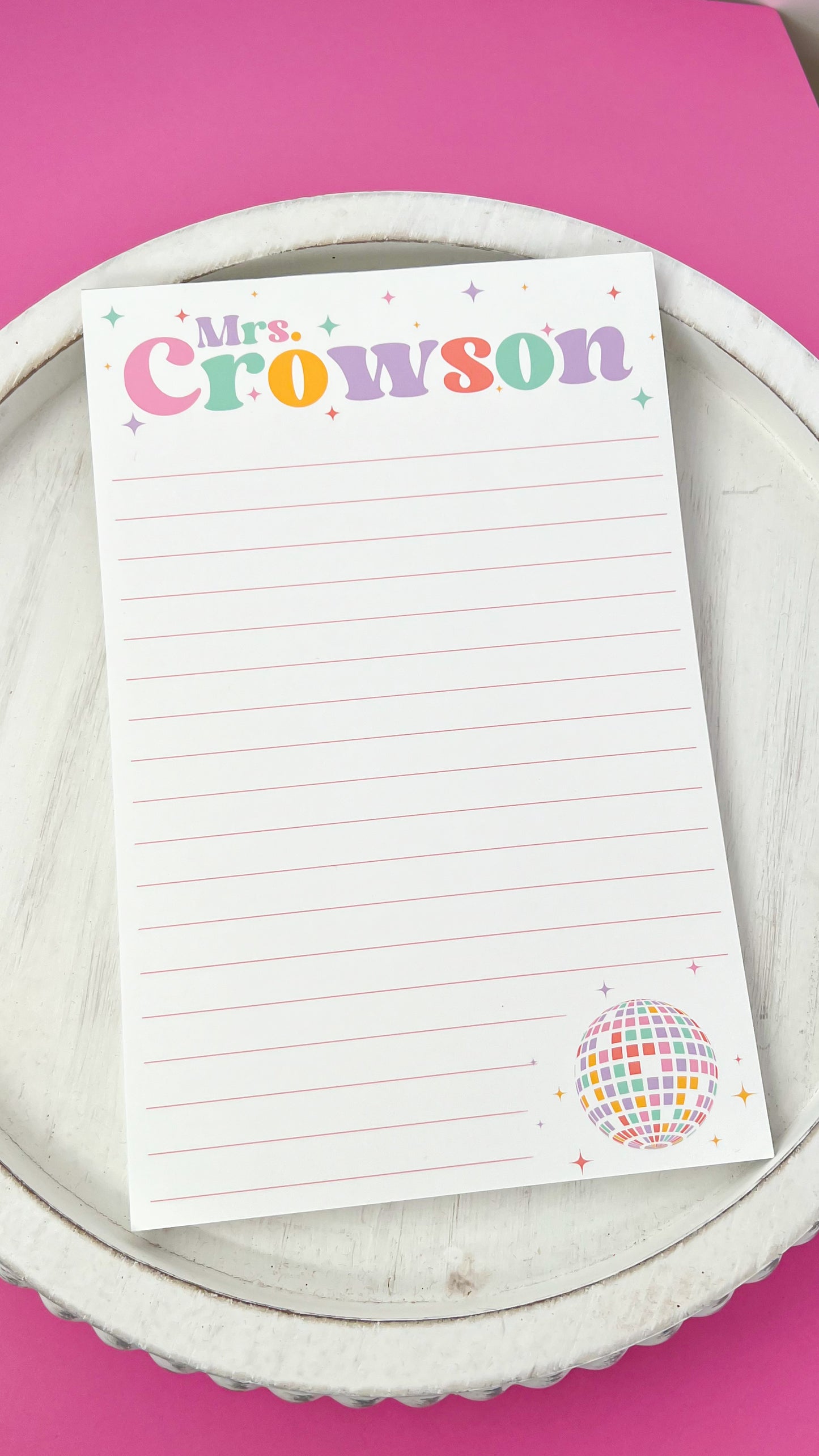 Customized Disco Ball Notepad