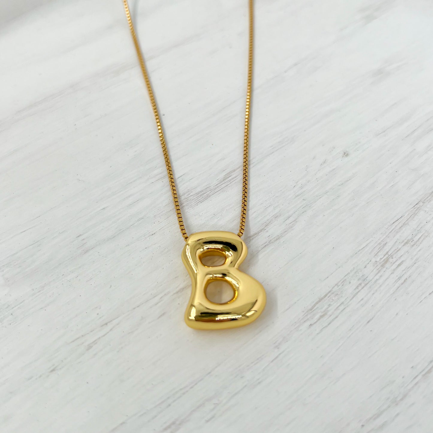 18k Gold Coated Bubble Letter Necklaces