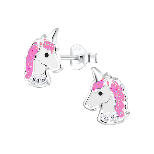 Unicorn Earrings 925 Sterling Silver Hypoallergenic Earrings for Little Girls