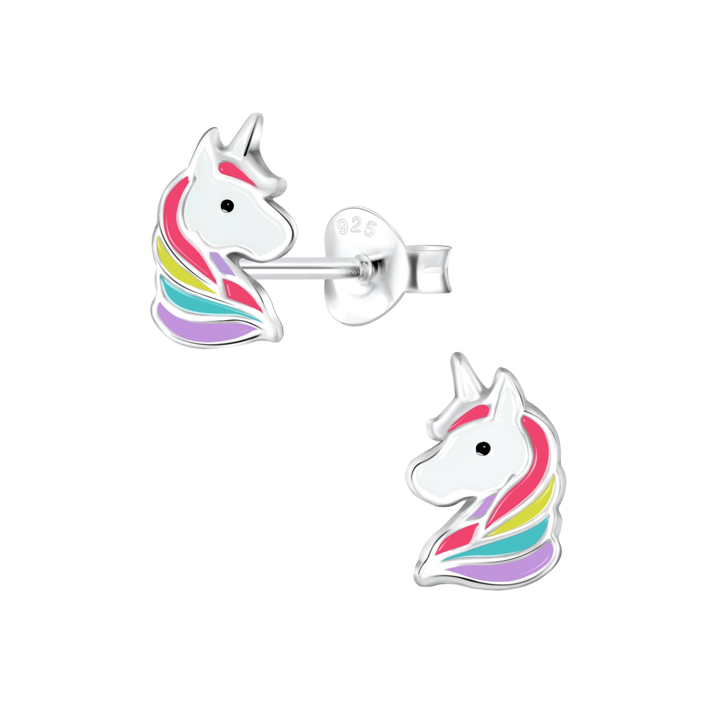 Unicorn Earrings 925 Sterling Silver Hypoallergenic Earrings for Little Girls