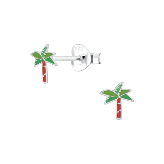 Palm Tree Sterling Earrings