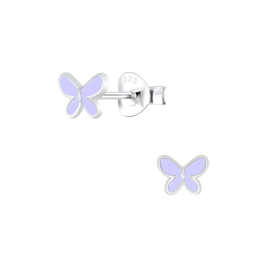 Purple Butterfly Sterling Earrings