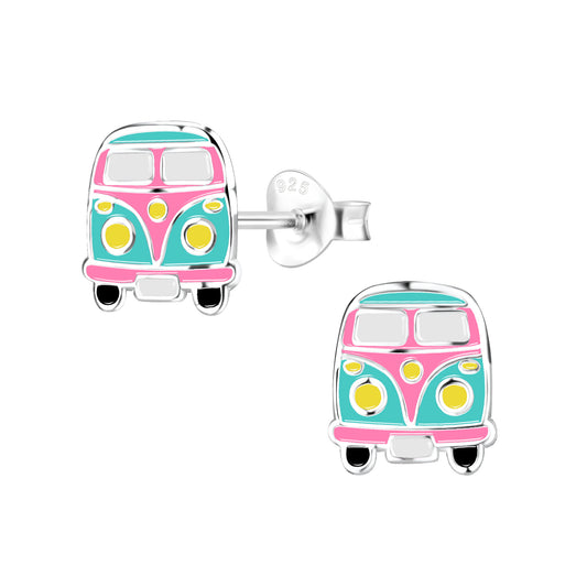 Van Earrings 925 Sterling Silver Hypoallergenic Earrings for Little Girls