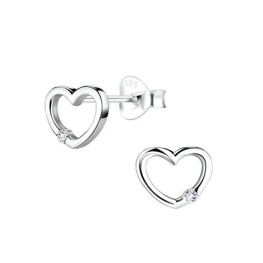 Heart Rhinestone Earrings