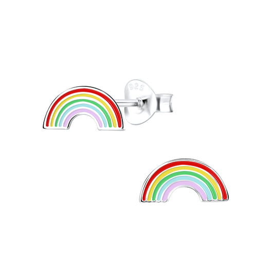 Rainbow Earrings 925 Sterling Silver Hypoallergenic Earrings for Little Girls