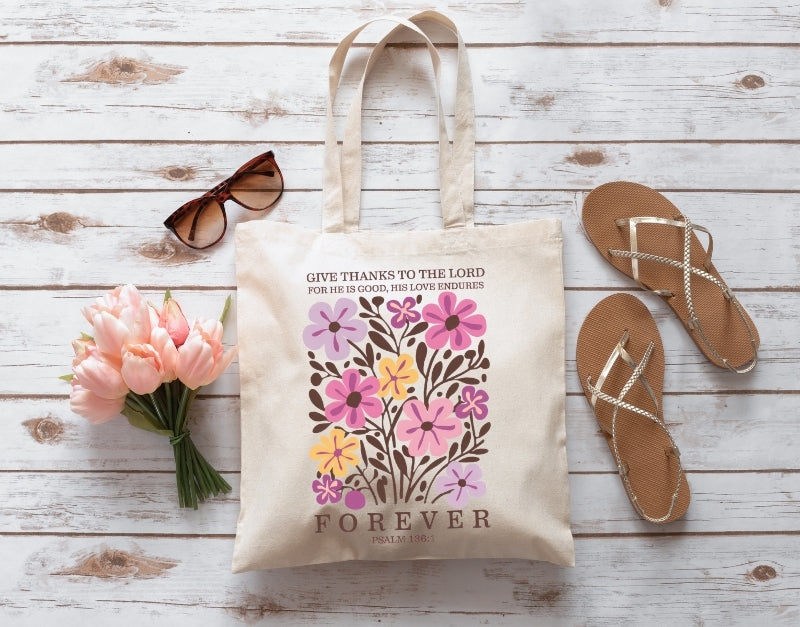 Give Thanks to the Lord Religious Bible Verse Bag