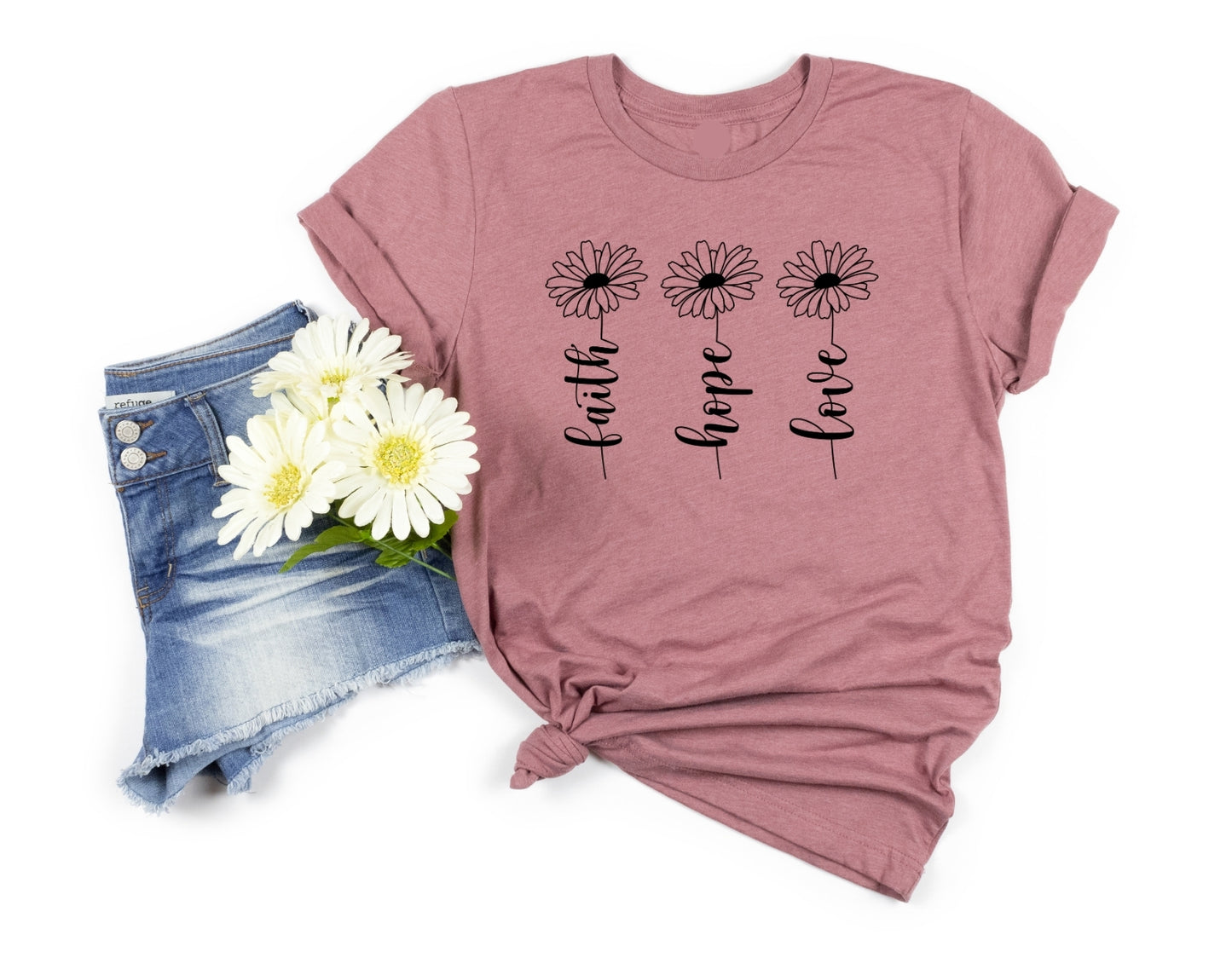 Faith Hope Love Religious Bible Verse T-shirt