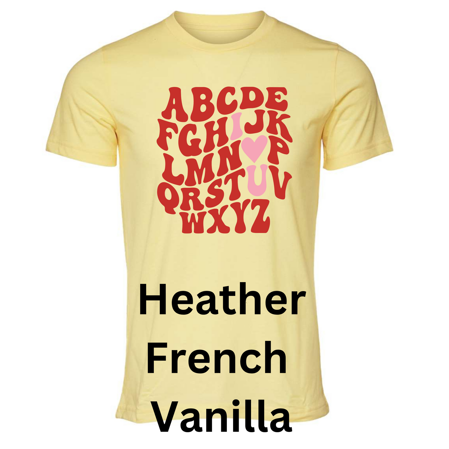 Valentine’s Alphabet Women's Graphic Tee